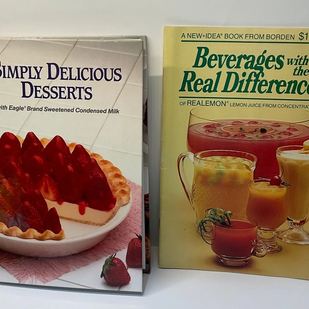 Cookbook Bundle | Book Desserts • Cookies • Beverages | Set of 3,  Vintage